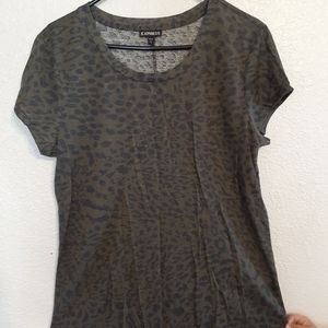 Olive Leopard print Tee